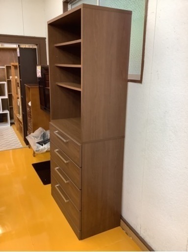 【リサイクルサービス八光　田上店　配達・設置OK】北欧風　ラック&チェスト　カラー:ウエンジ