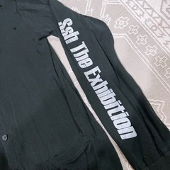 【新品】カーディガン ダメージ加工　ブラック　ユニセックス　XLサイズ　ロック系の画像