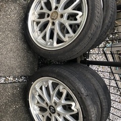 再編集）桜　ホイール　タイヤ付き　中古　キズ　汚れありの画像