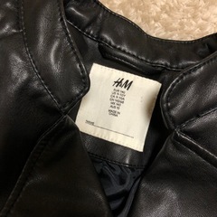 140cm美品H&Mライダースジャケットの画像