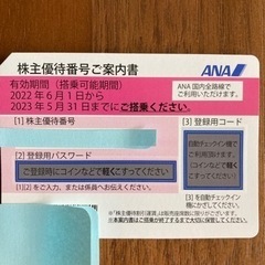 ANA株主優待券　1枚
