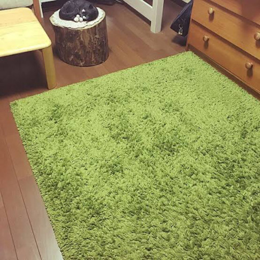 値下げしました！！　IKEA グリーン　ラグ