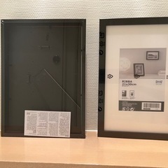2 x ikea ブラック　フレーム　リッバ　の画像