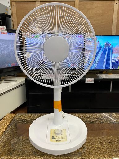 【リサイクルショップどりーむ天保山店】●3025●　扇風機　テクノス　2019年製　５枚羽根　Kl-1741（W）