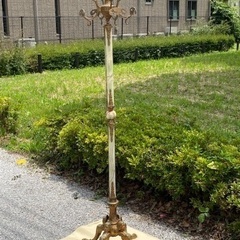 イタリア製 真鍮×オニキス コートハンガー ブラス 大理石 クラシック