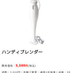 ハンディーブレンダー【値下げ】