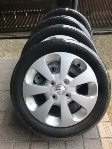 スズキ純正パレット14インチアルミタイヤセット　他車種使用可能