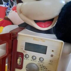 レトロミッキー時計二個ぬいぐるみの画像