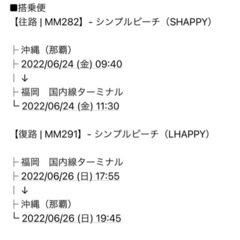 那覇～福岡 peach