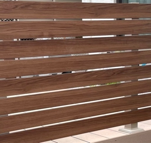 木目調アルミ成形材　平板　クリエモカ色　端材