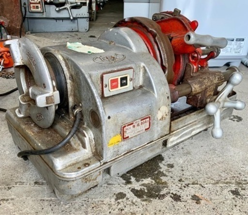 お引取り限定 REX レッキス ねじ切り機 牛若80A DX パイプマシン ダイヘッド付