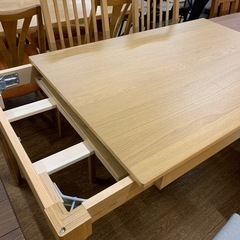 伸縮テーブル ダイニング5点セット【店頭取引限定】【中古品】早い者 