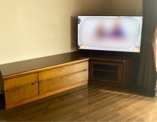 美品カリモク テレビ台と引き出し2点セット
