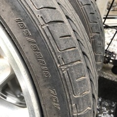 再編集）桜　ホイール　タイヤ付き　中古　キズ　汚れありの画像