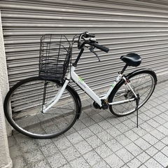白の自転車