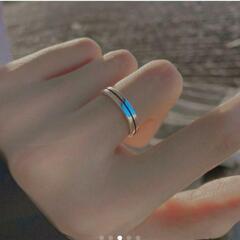 j←←←m17-19   S925 オープンリング カッコいい シルバー シンプル 指輪 アメリカ レトロ ファッション アクセサリー ヴィンテージ レトロ 1の画像