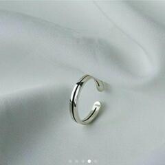 j←←←m17-19   S925 オープンリング カッコいい シルバー シンプル 指輪 アメリカ レトロ ファッション アクセサリー ヴィンテージ レトロ 1の画像