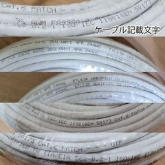 LANケーブル CAT.6 AWM E89980-A SUNF PU STYLE 2835（長さ不明・未使用）の画像