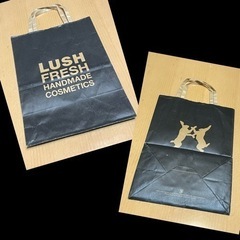 LUSH ショップ袋 2枚  1枚は角ギスありの画像