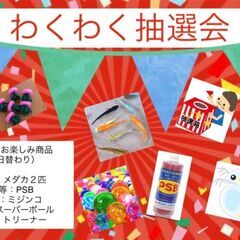 直方市びっくり市フリーマーケット各種救いメダカ展示即売会6/24