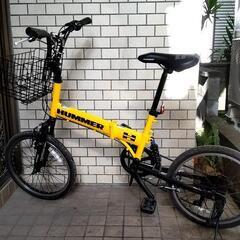 HUMMER 折り畳み自転車 パンクレスタイヤ装着