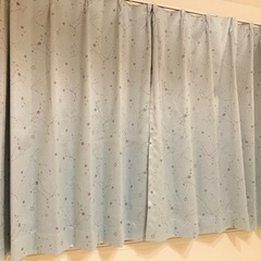 【値下げ‼️】水色の星座カーテン×星のレースカーテン⭐️