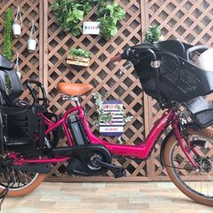 ピンク　タイヤ新品　電動自転車 バッテリー良品　子供乗せ　 20...