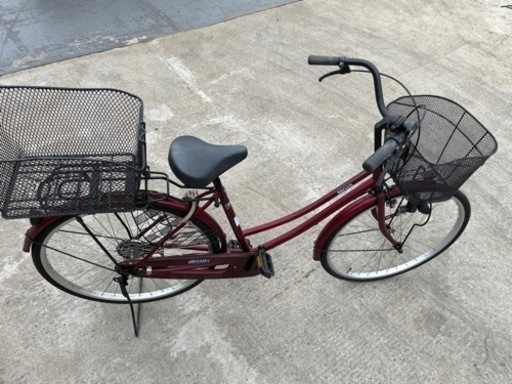 美品　中古自転車　買い物かごつけ