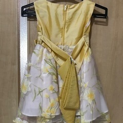 ドレス　90cm イエロー➕シューズの画像