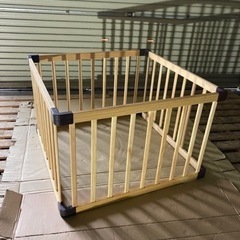 4枚組ベビーサークルナチュラル茶