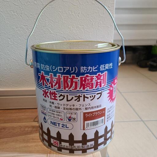 変更しました。吉田製油所 木材防腐剤 ブラウン