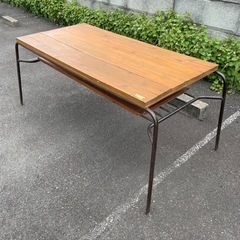 鉄脚　テーブル　アンティーク　シャビー