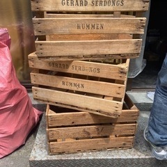 【あげます】アンティークりんご箱
