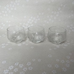 【差し上げます】ガラス冷茶用の湯呑み