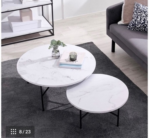 可愛い大理石柄テーブル　美品