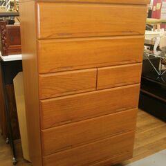 R350 ハイチェスト、6段整理タンス、幅90cm 美品