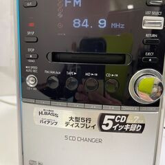 【J１】PanasonicMDステレオシステムSC-PM510MDステレオミニコンポラジオMDCDカセット通電確認済みジャンク品の画像