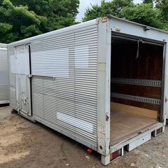 福岡発　2ｔコンテナ　シャッター扉　横スライド扉　バイク倉庫に最...