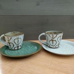 【お譲り先決定】【美品】益子焼 コーヒーカップ(プレート別売り)
