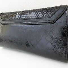 スパンコール ウォレットバッグ ブラックの画像
