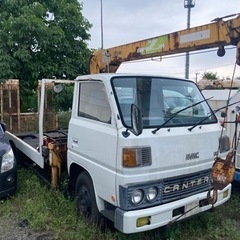 三菱キャンターローダートラック2トン、ユニッククレーン走行距離約...