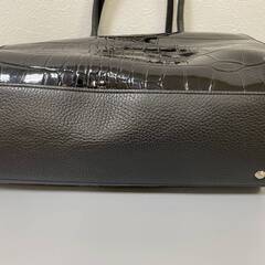 【4352】GRES ハンドバッグ バッグ トートバッグ 黒 ブラック クロコ レディースの画像