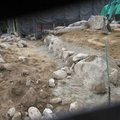 石並べ作業