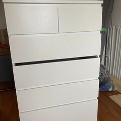 1,500円【IKEA】白洋服棚（2021年購入・中古・一部キズ）