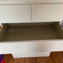 1,500円【IKEA】白洋服棚（2021年購入・中古・一部キズ）の画像