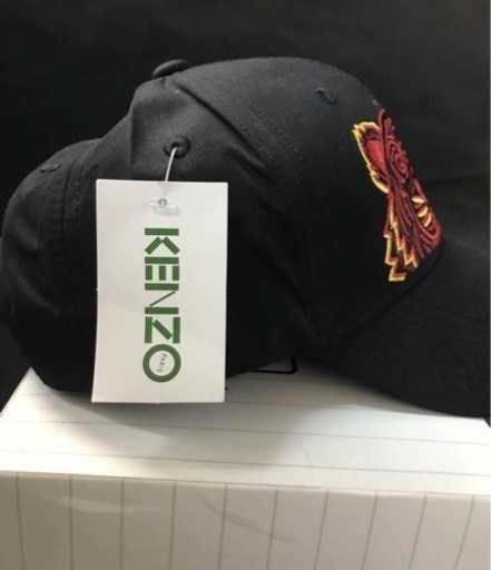 KENZO PARIS ベルトバック キャップ 帽子 BIG タイガー 刺繍 BLACKRED