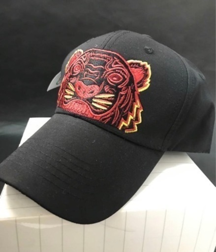 KENZO PARIS ベルトバック キャップ 帽子 BIG タイガー 刺繍 BLACKRED