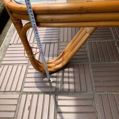 籐のテーブル　 ローテーブル センターテーブル 和室 幅120cm　高さ35cm　横70cm　＃GYFの画像