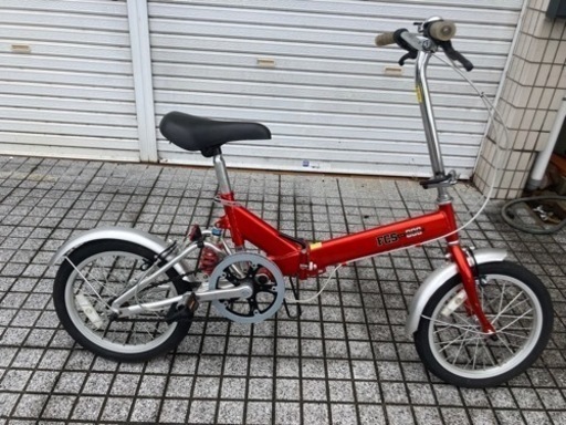【折りたたみ自転車】16インチ　センターサスペンス付　変速なし　美品❗️若林自転車　唐崎店　SALE❗️