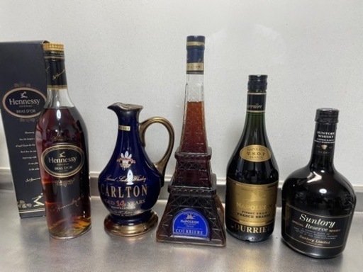 ウイスキー 古酒 サントリー リザーブ  VSOP ブルークリエール 名酒5本